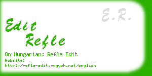 edit refle business card